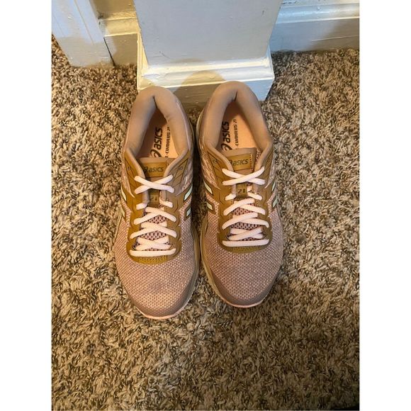 Asics Women’s Gel-Cumulus 21 (1012A691) Dust Steppe/Birch (Pink) Size 6.5 - Picture 2 of 4